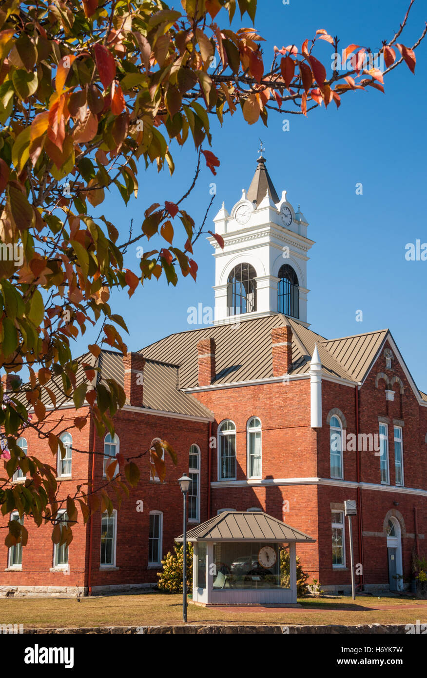 The Historic Union County Courthouse, built in 1899, on the town square in the mountain community of Blairsville, Georgia. (USA) Stock Photo