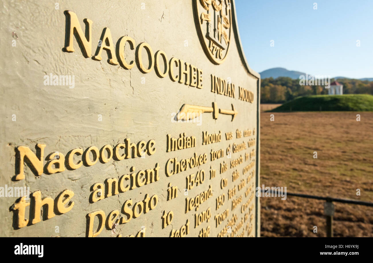 Sautee-Nacoochee Indian Mound in Helen, Georgia. (USA) Stock Photo