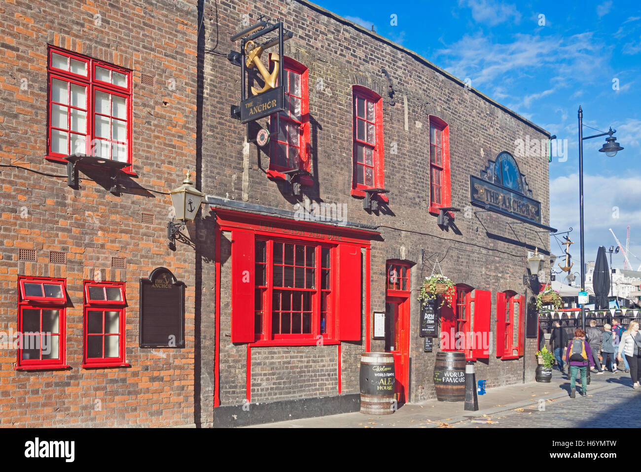 London, Southwark The Anchor tavern at Bankside Stock Photo Alamy