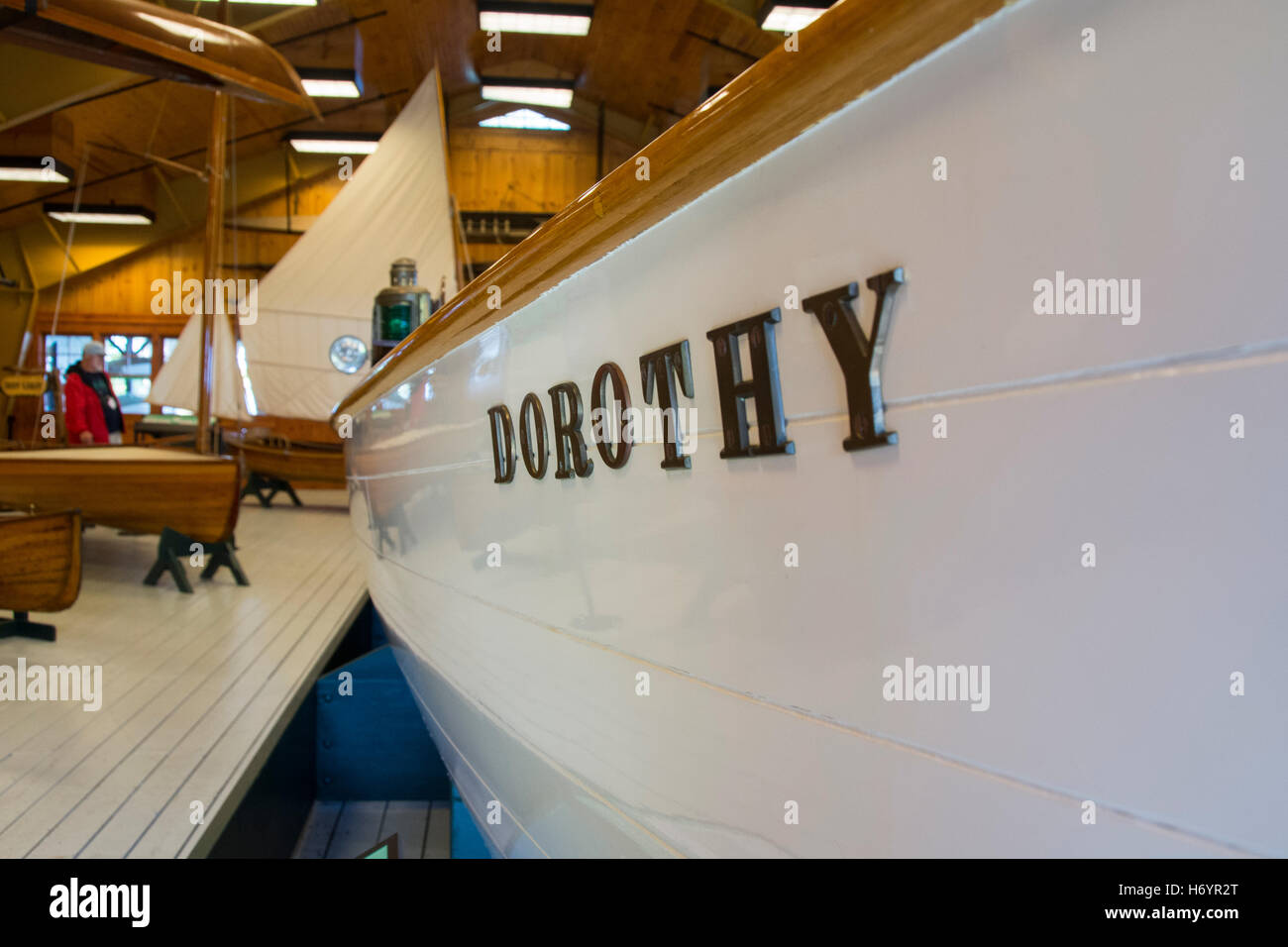 New York, Clayton, Antique Boat Museum. Dorothy, vintage highspeed