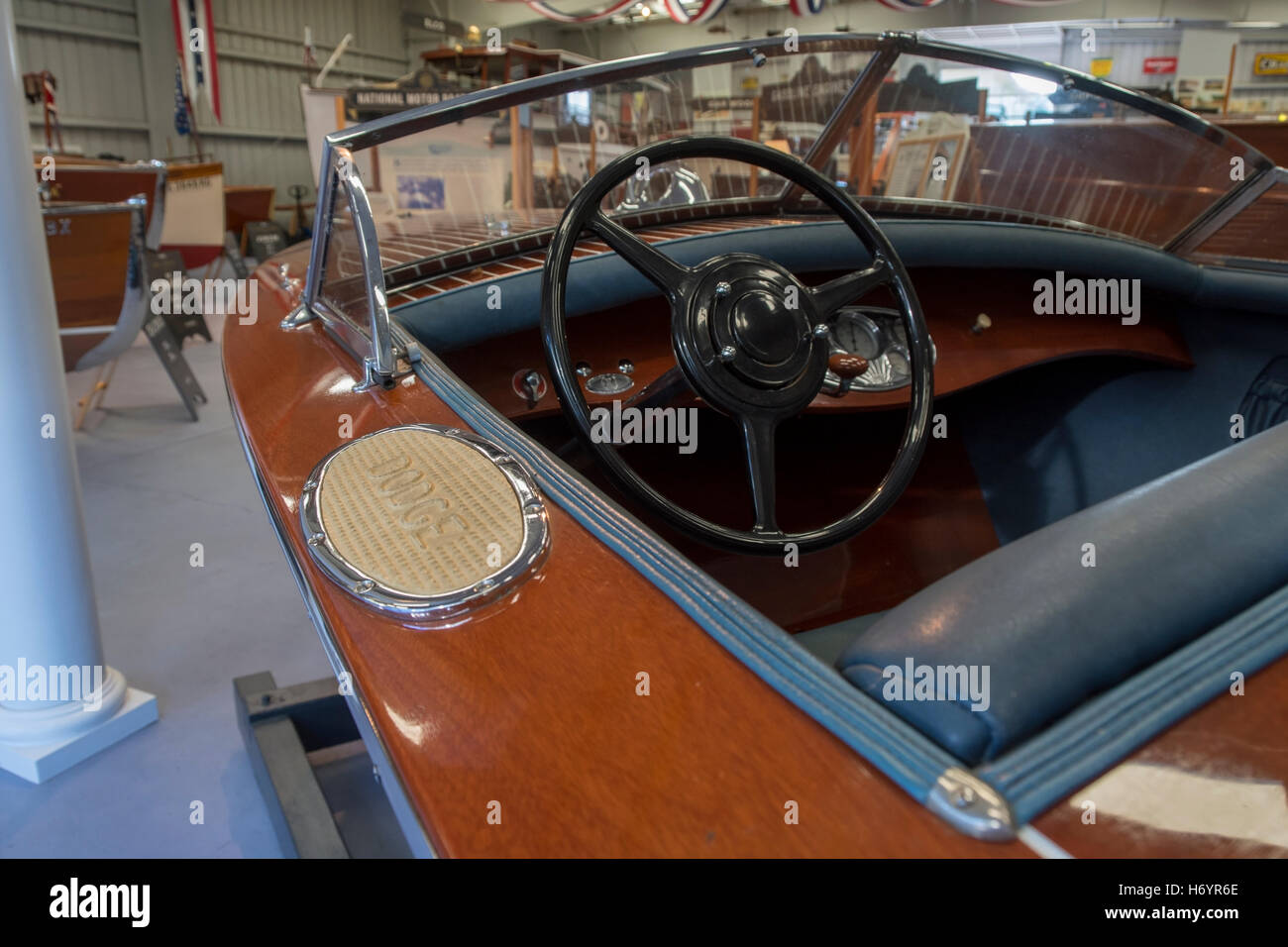 New York, Clayton, Antique Boat Museum. HIstoric 1931 Horace E. Dodge