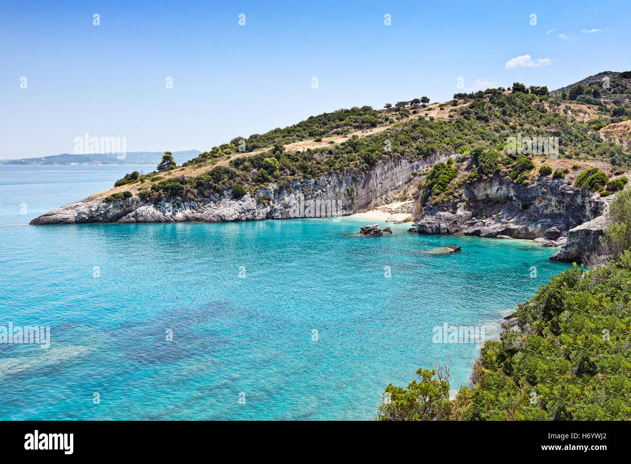 Xigia beach in Zakynthos island, Greece Stock Photo Alamy