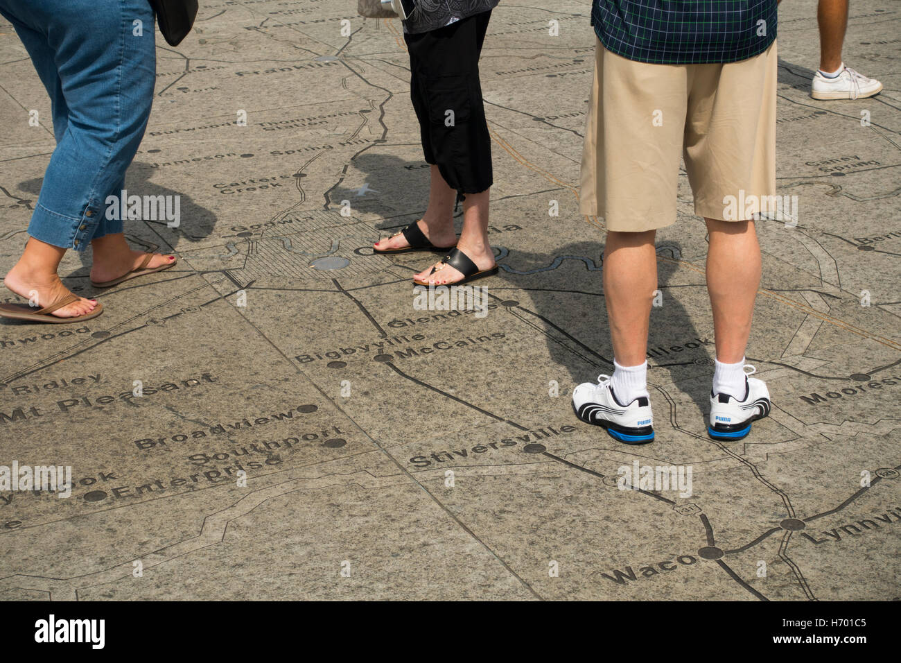 Bicentennial park map plaza Nashville TN Stock Photo - Alamy