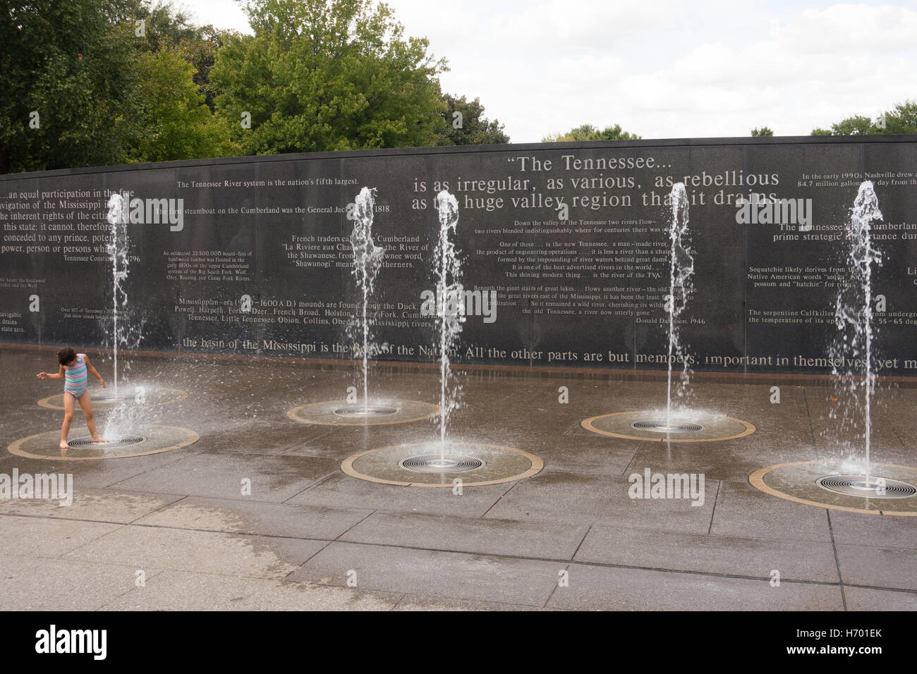 Bicentennial park water fountains Nashville TN Stock Photo Alamy