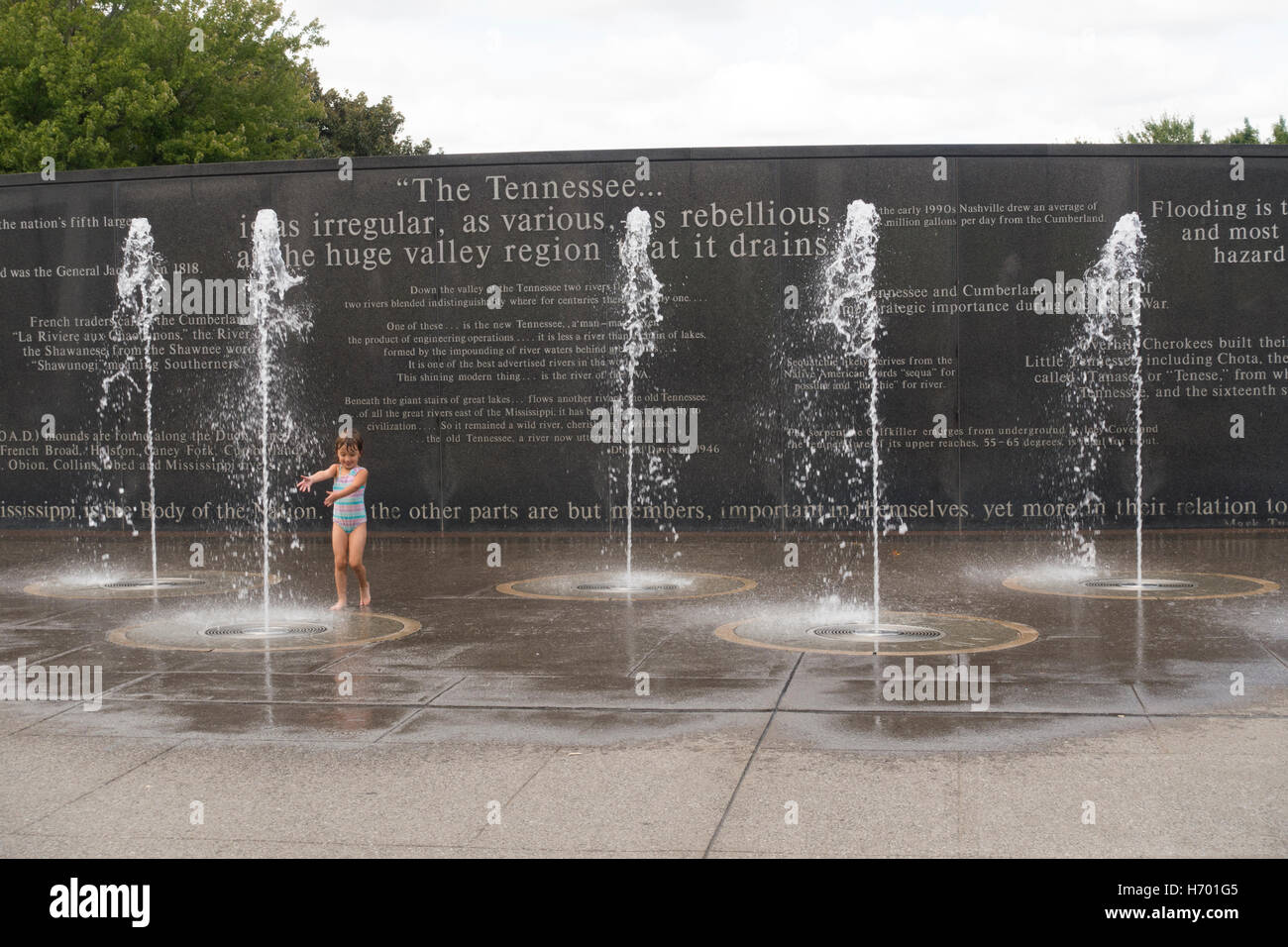 Bicentennial park water fountains Nashville TN Stock Photo Alamy