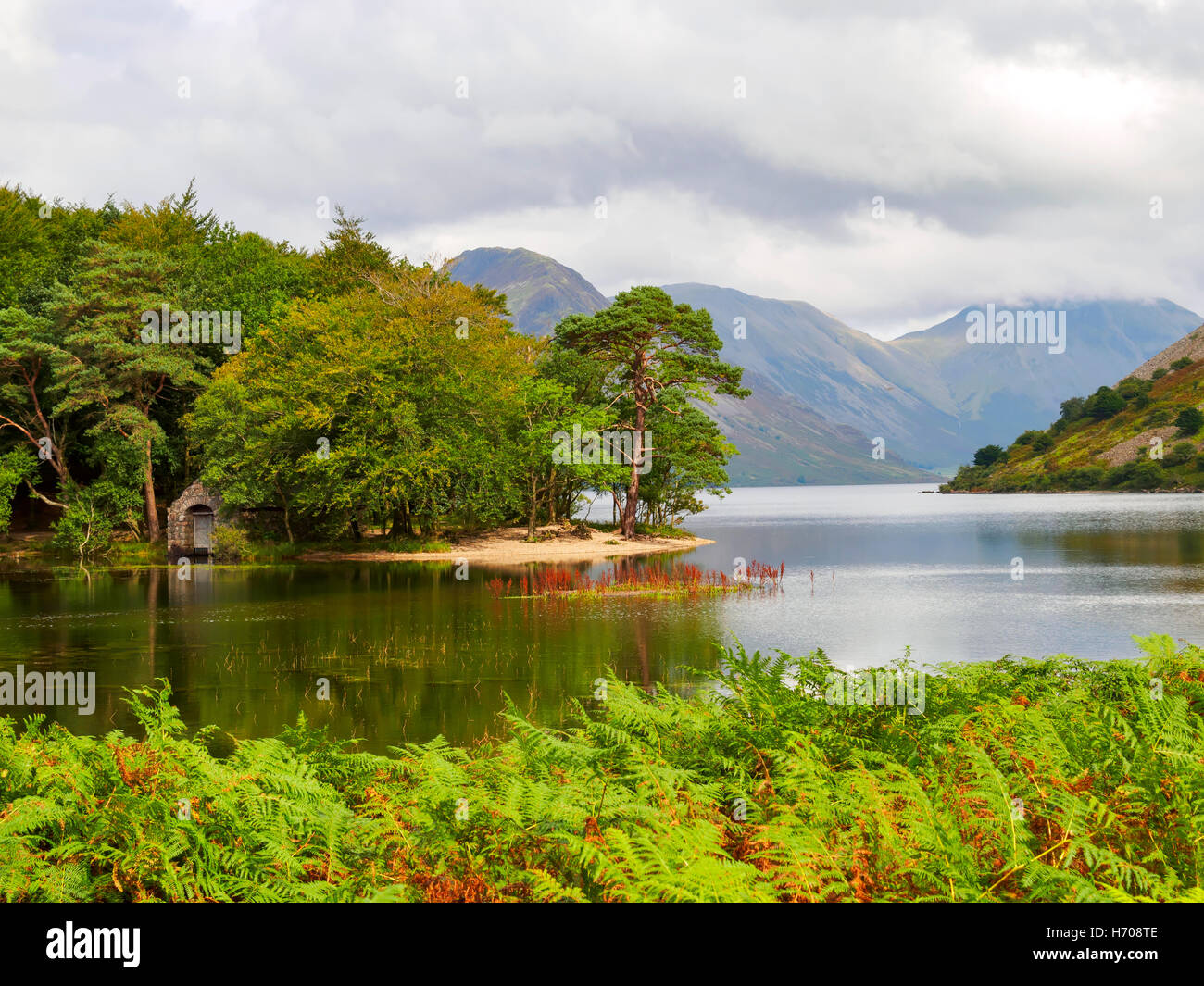 Low Wood and Wast Water, Lake District, Cumbria Stock Photo