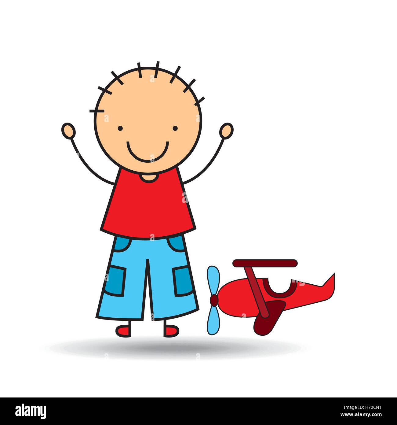 cartoon boy happy vector illustration eps 10 Stock Vector Image & Art ...