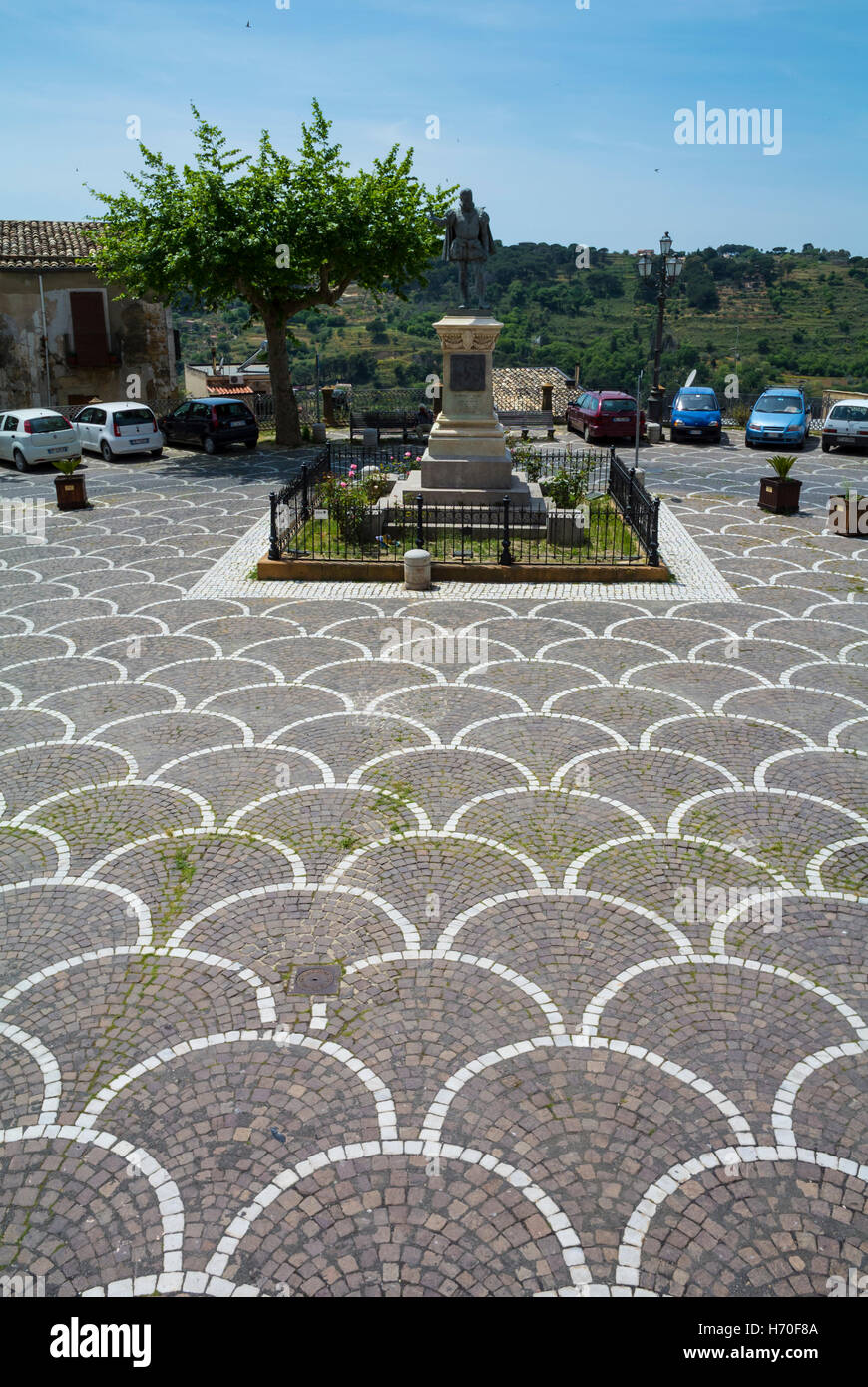 Piazza Armerina, Enna, Italy, Mosaic pavement Piazza Armerina that is developed during the Norman domination in Sicily (11th century Stock Photo