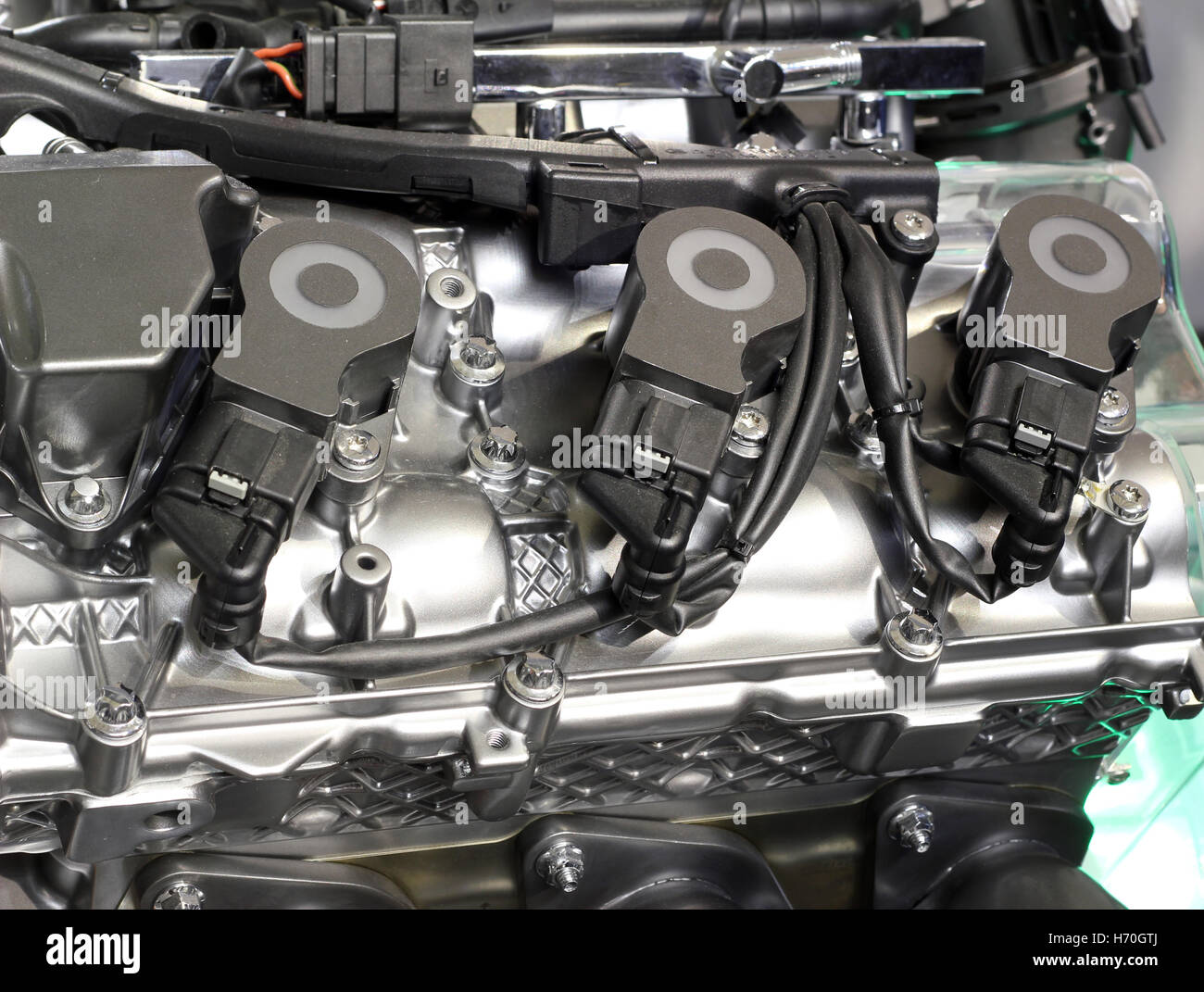 car engine detail new technology Stock Photo Alamy