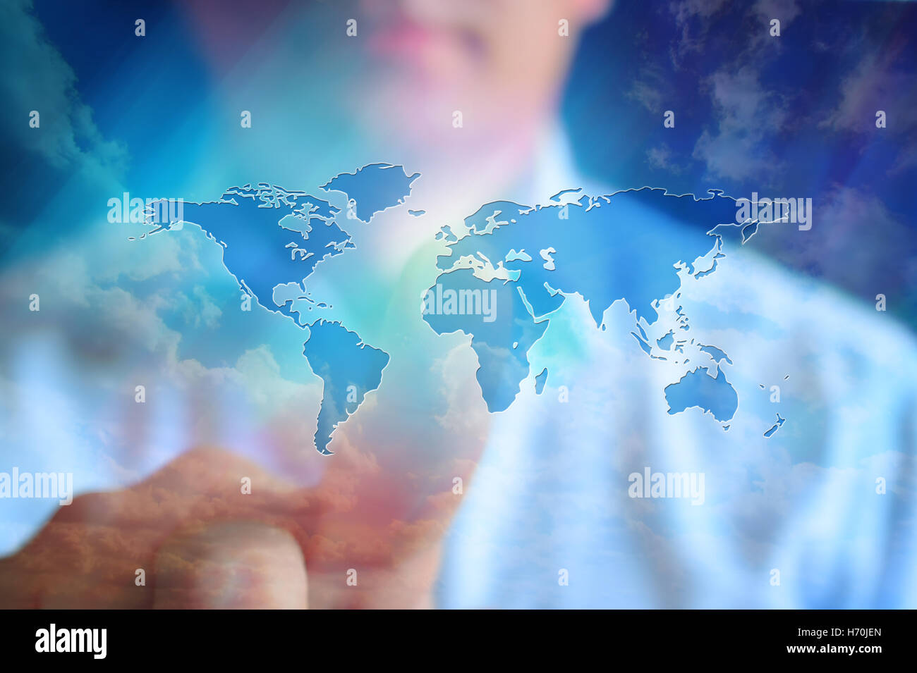 Global map concept Stock Photo