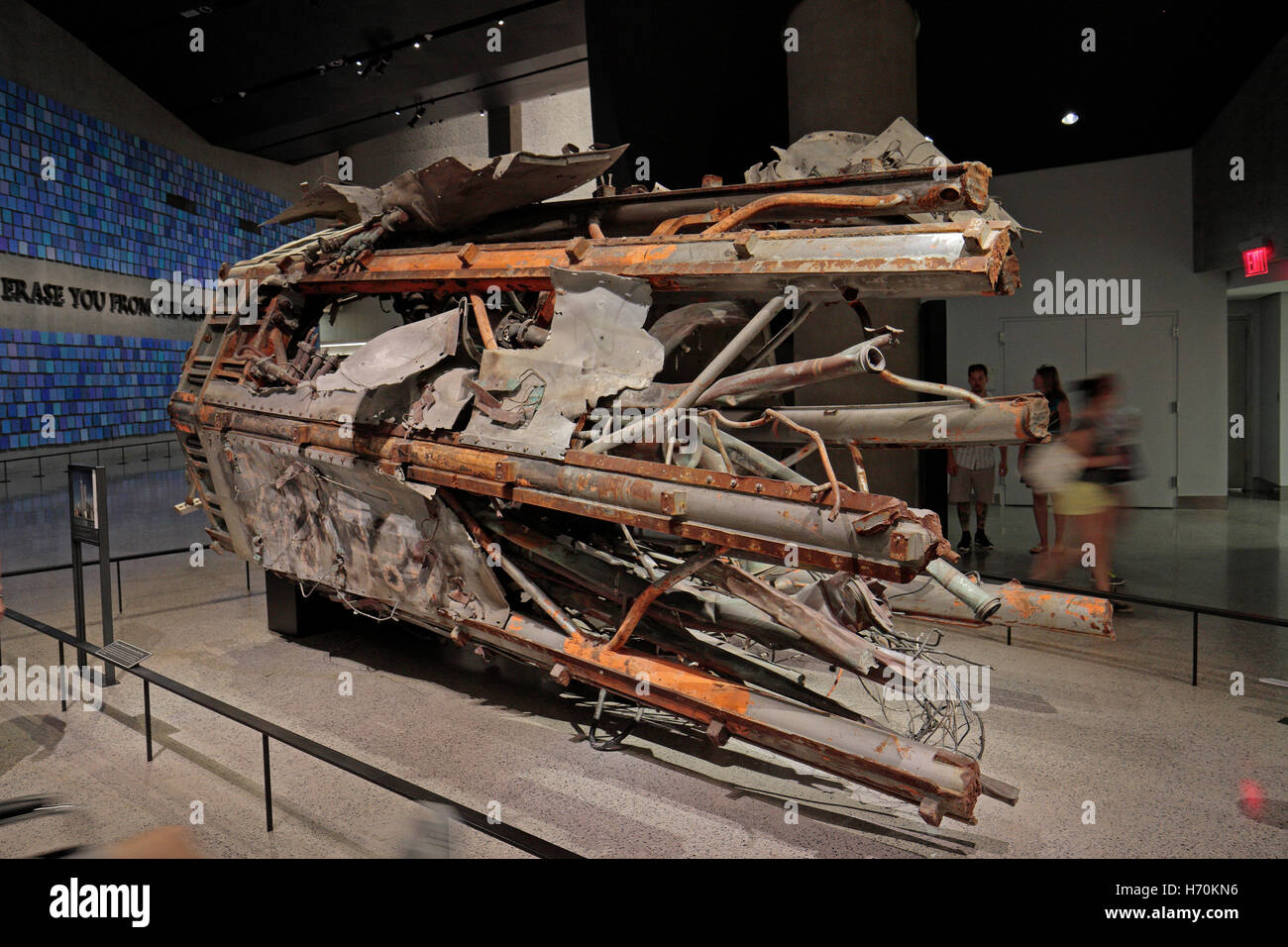 Part of the North Tower communications antenna in the 9/11 Memorial