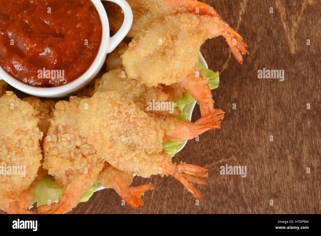 macro breaded butterfly shrimp Stock Photo Alamy