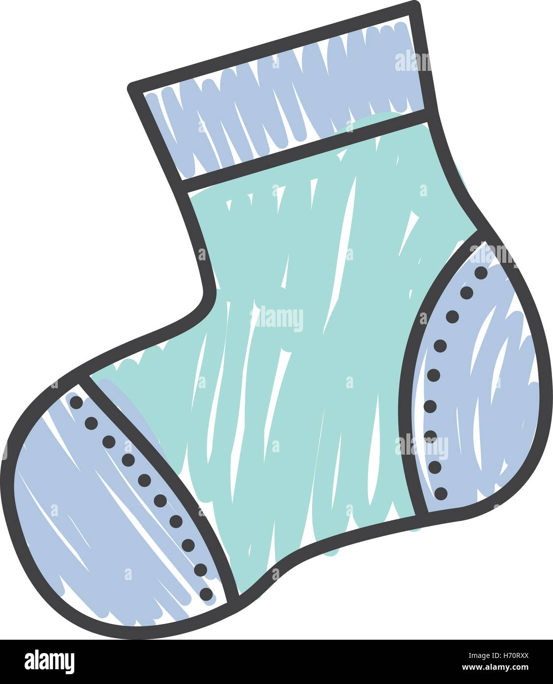 Baby socks sketch icon., Stock vector