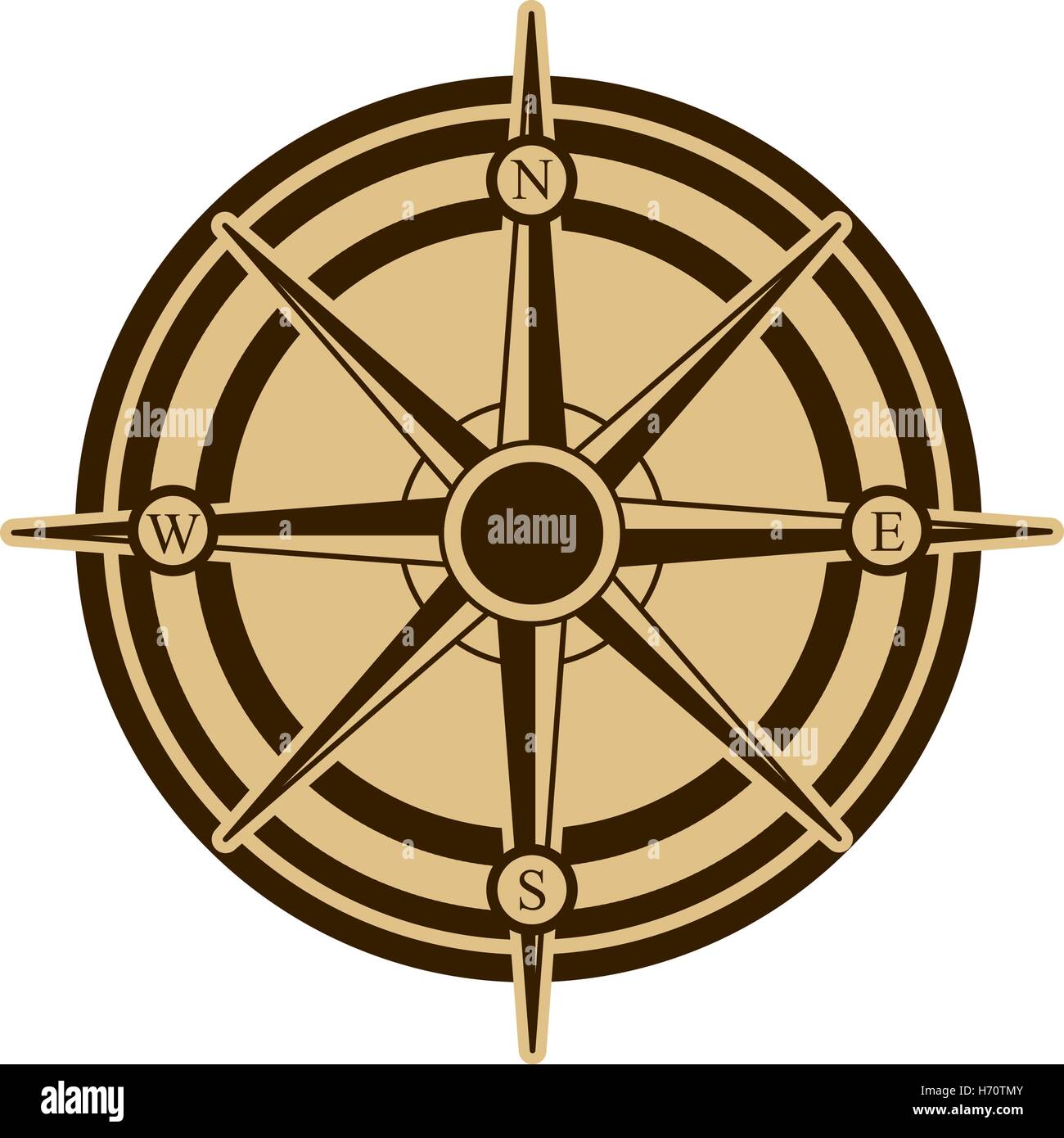 vintage compass wind rose icon over white background. navigation and ...