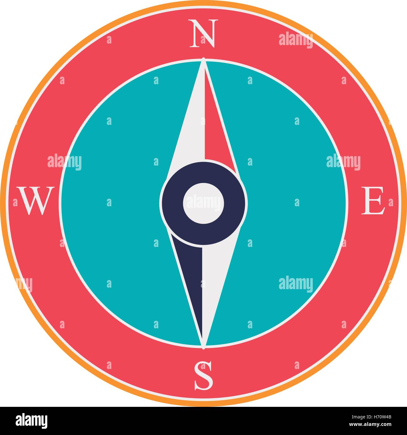 vintage compass wind rose icon over white background. navigation and ...