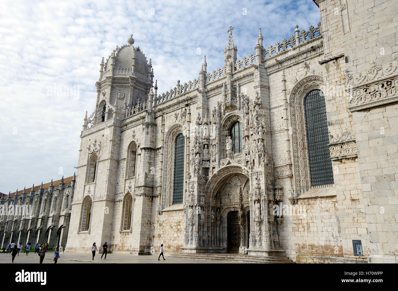 Jeronimos Monastery & church of S Maria, Belém Stock Photo