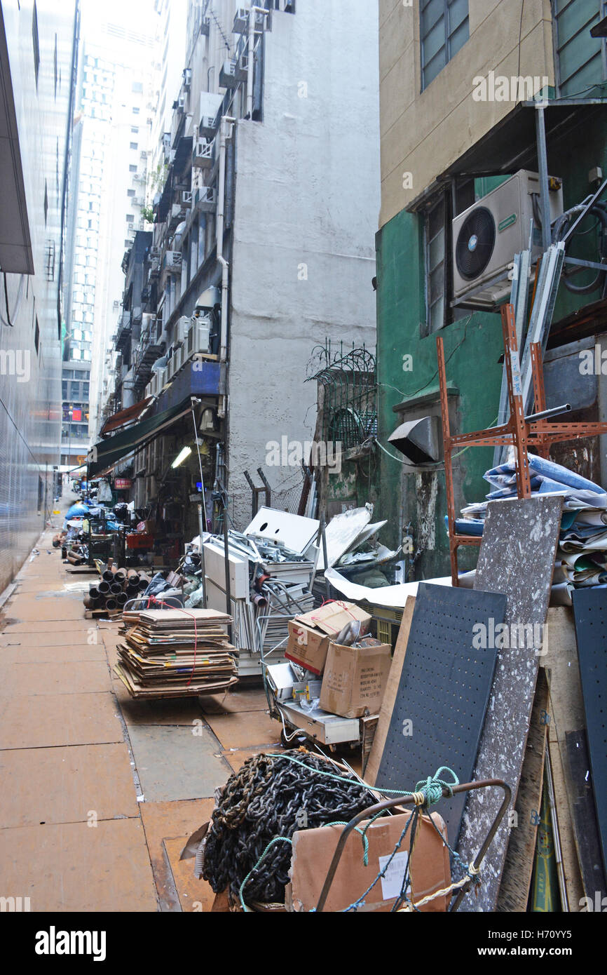 street scene  Hong Kong island China Stock Photo