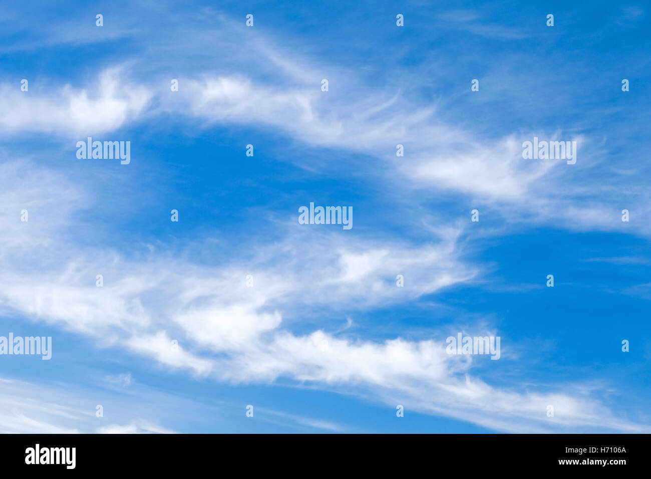 Natural blue cloudy sky at daytime. Background photo texture Stock Photo