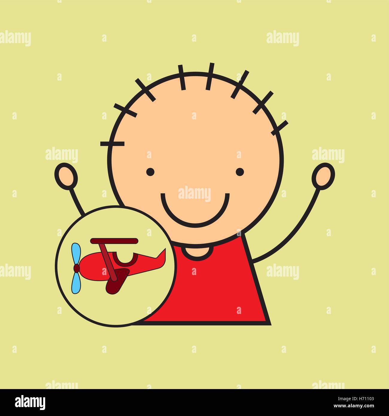 cartoon boy happy vector illustration eps 10 Stock Vector Image & Art ...