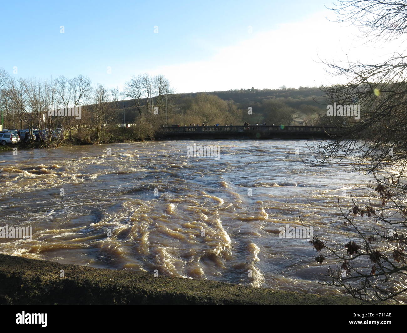 Flooding at Apperley Bridge, Nr Leeds, West Yorkshire Stock Photo Alamy