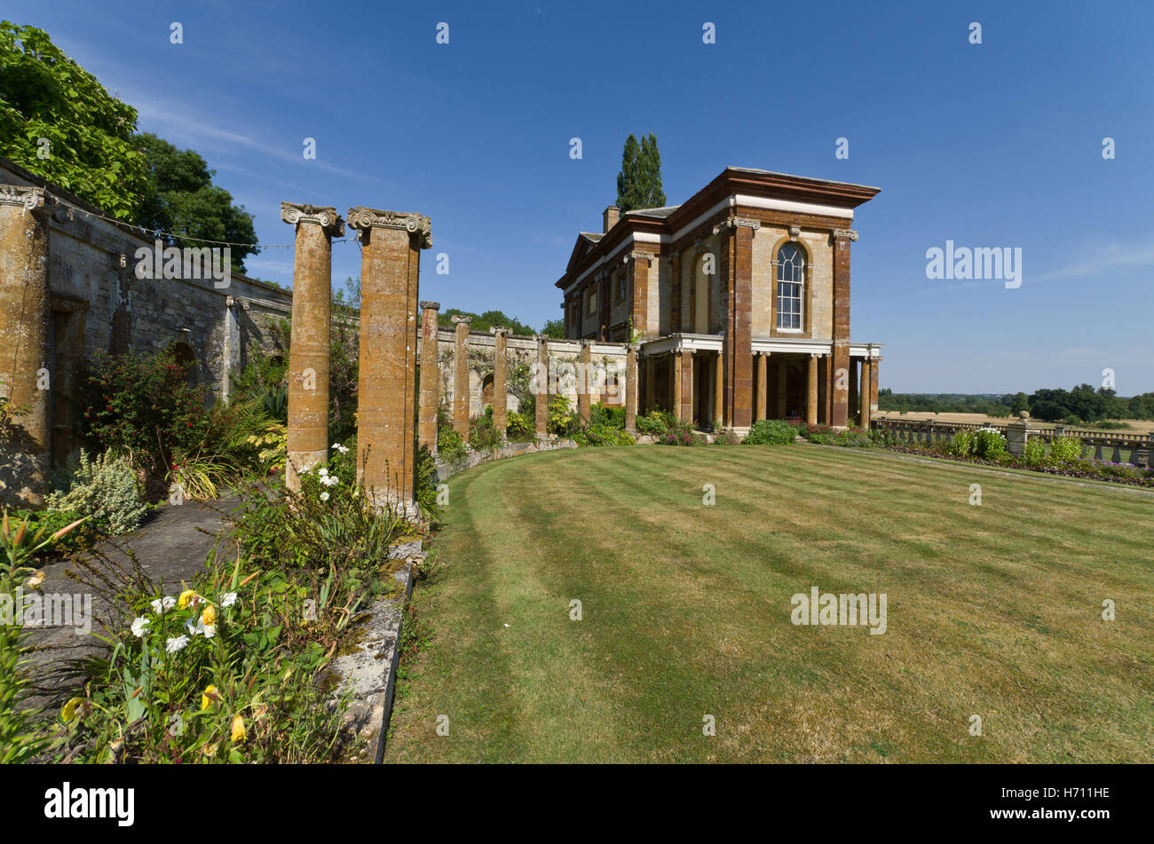 The east pavilion at Stoke Park, Northamptonshire; the remains of a