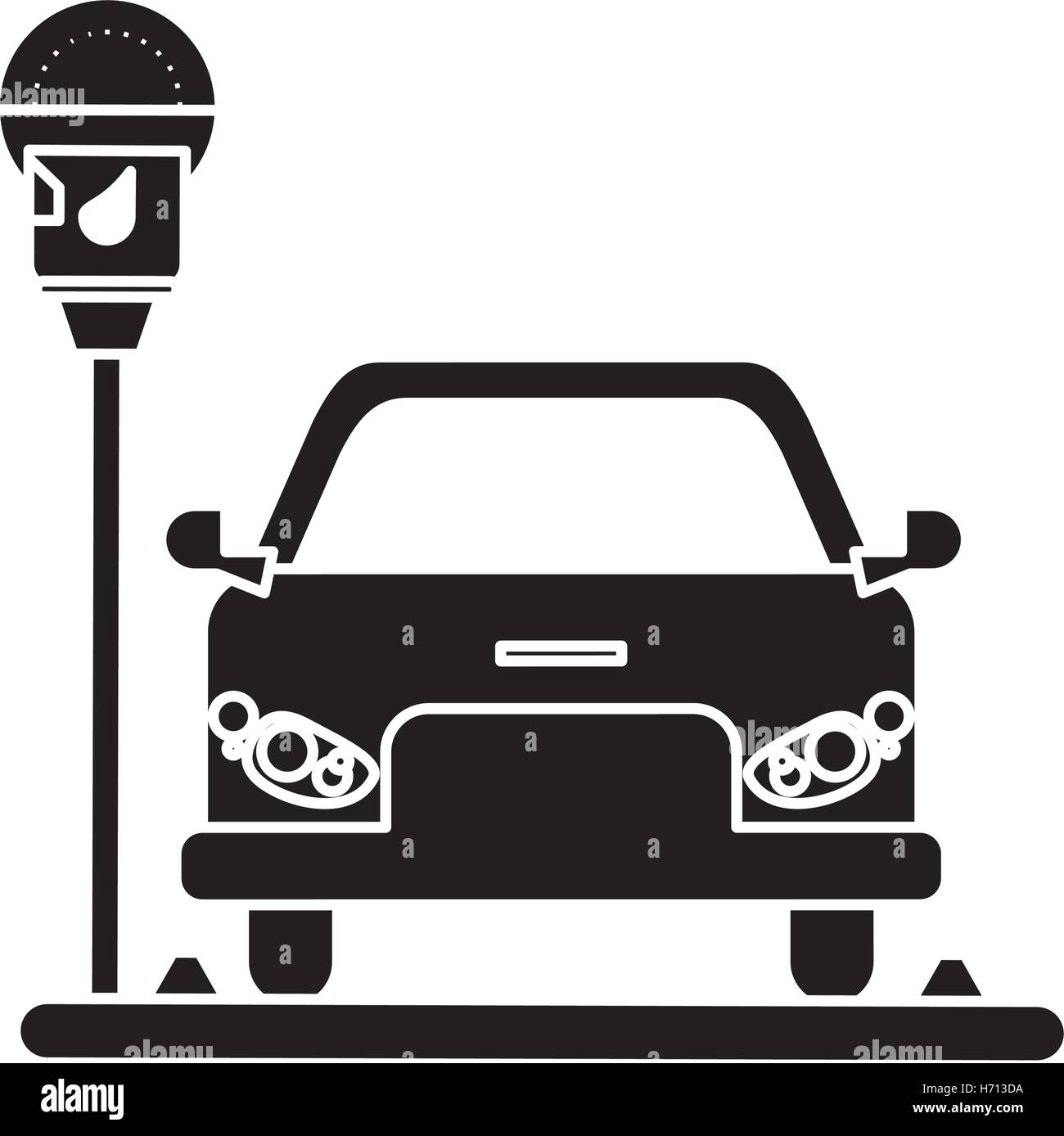 Car vehicle and parking meter design Stock Vector Image & Art - Alamy