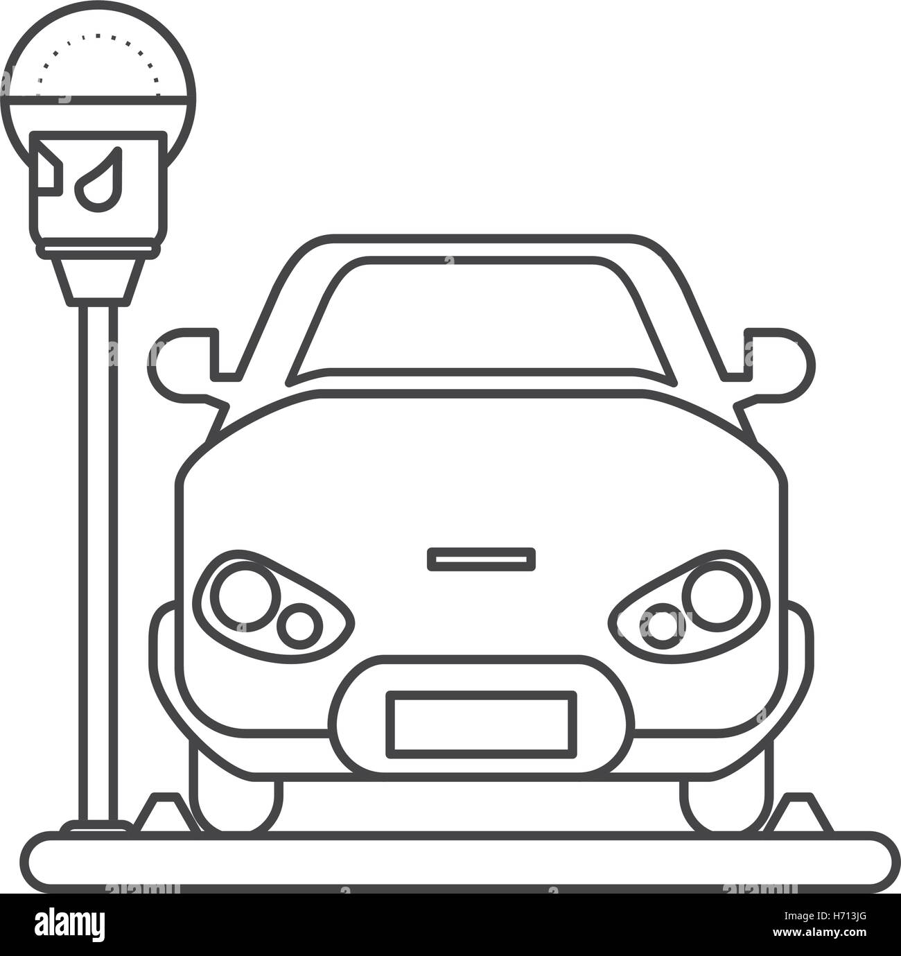 Car vehicle and parking meter design Stock Vector Image & Art - Alamy
