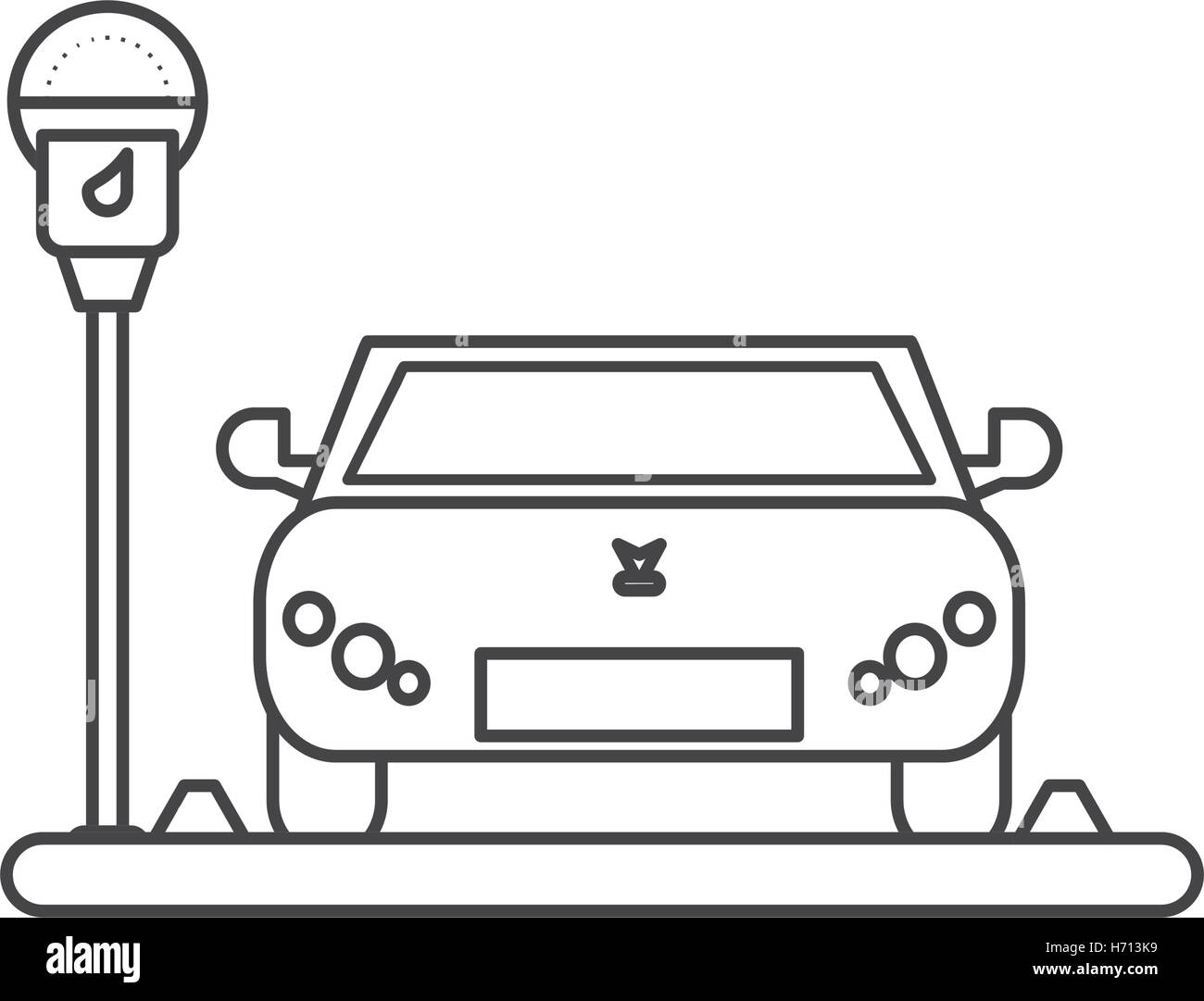Car vehicle and parking meter design Stock Vector Image & Art - Alamy