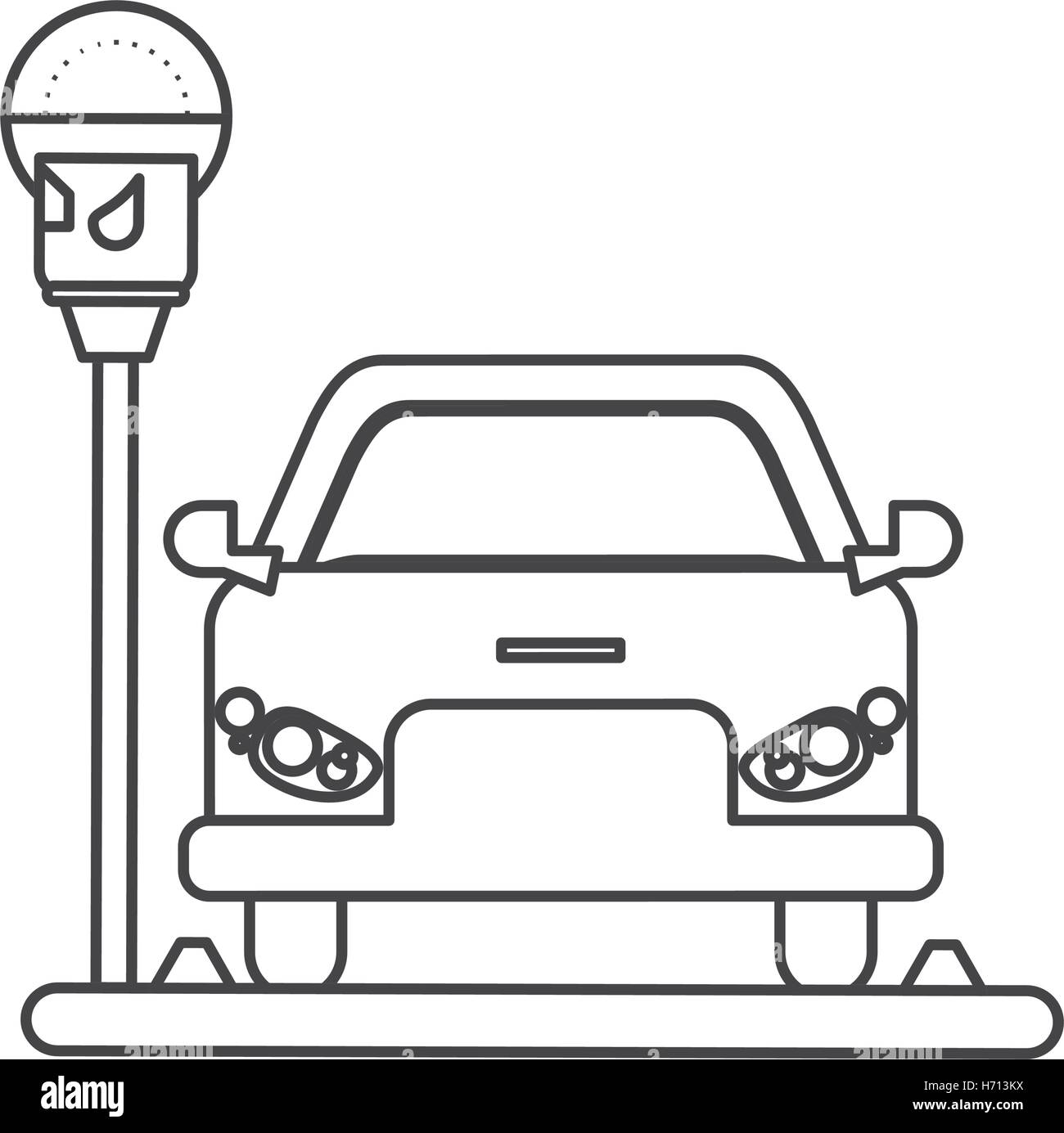 Car vehicle and parking meter design Stock Vector Image & Art - Alamy