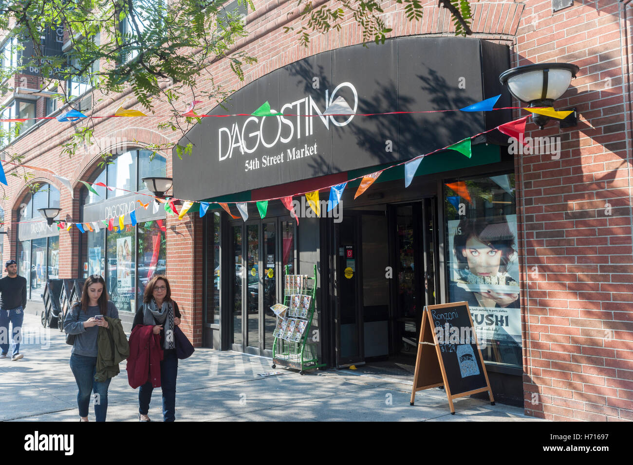 A store of the family owned D'Agostino chain of supermarkets in New York on Sunday, October 30, 2016. The merger of the family owned chain with the Gristedes chain is reported to be moving forward with the conclusion by the end of the year. (© Richard B. Levine) Stock Photo