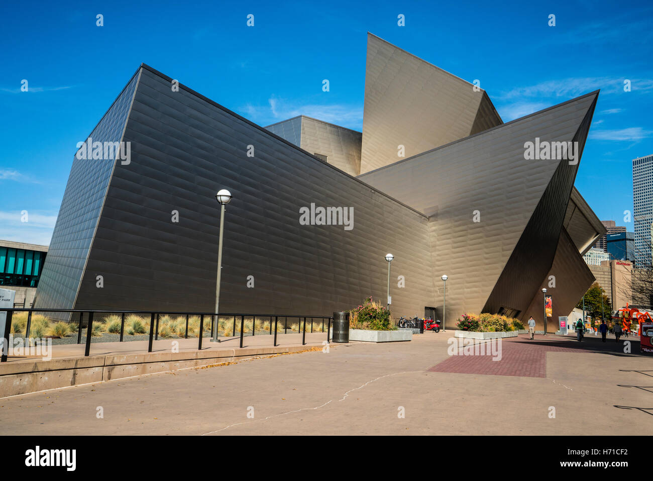 Denver art museum designed by Architect Daniel Libeskind is very modernistic and houses a noted collectionof American Indian art Stock Photo