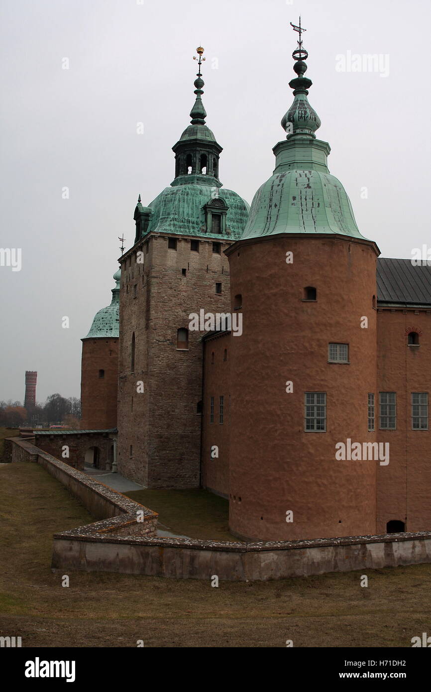 Kalmar castle - front facade in dull weather Stock Photo