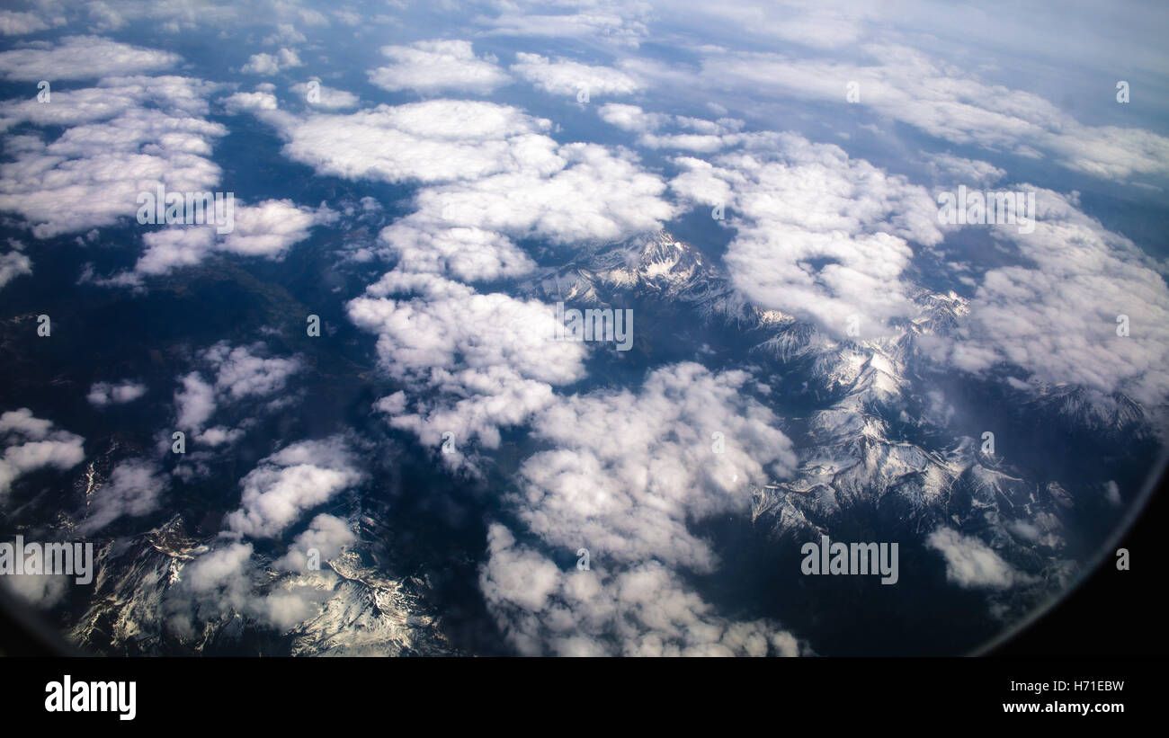 Alps snow-capped peaks Stock Photo