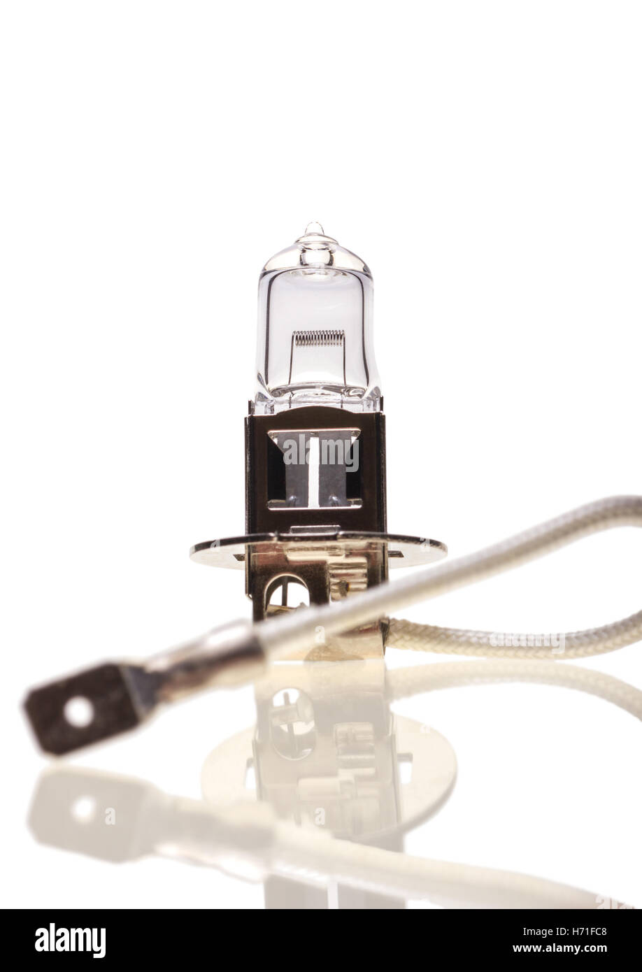 Halogen light bulb of car isolated on white background Stock Photo Alamy