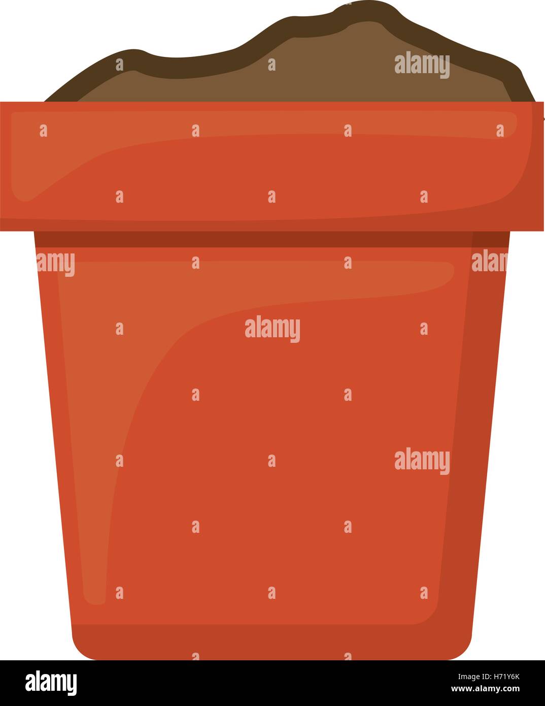 plant pot icon over white background. vector illustration Stock Vector ...