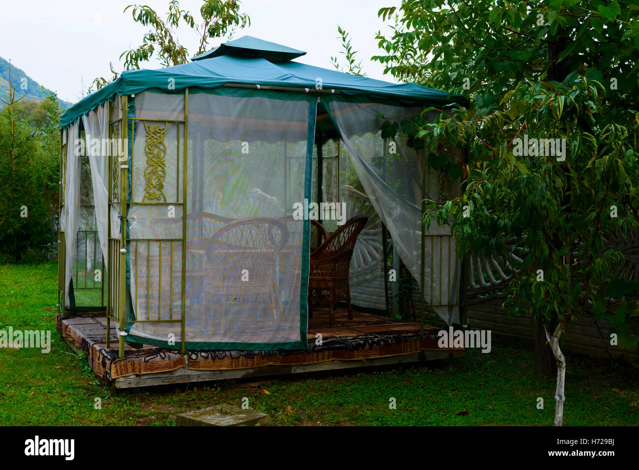 Picture of The design of the courtyard of an apartment house Stock Photo - Alamy