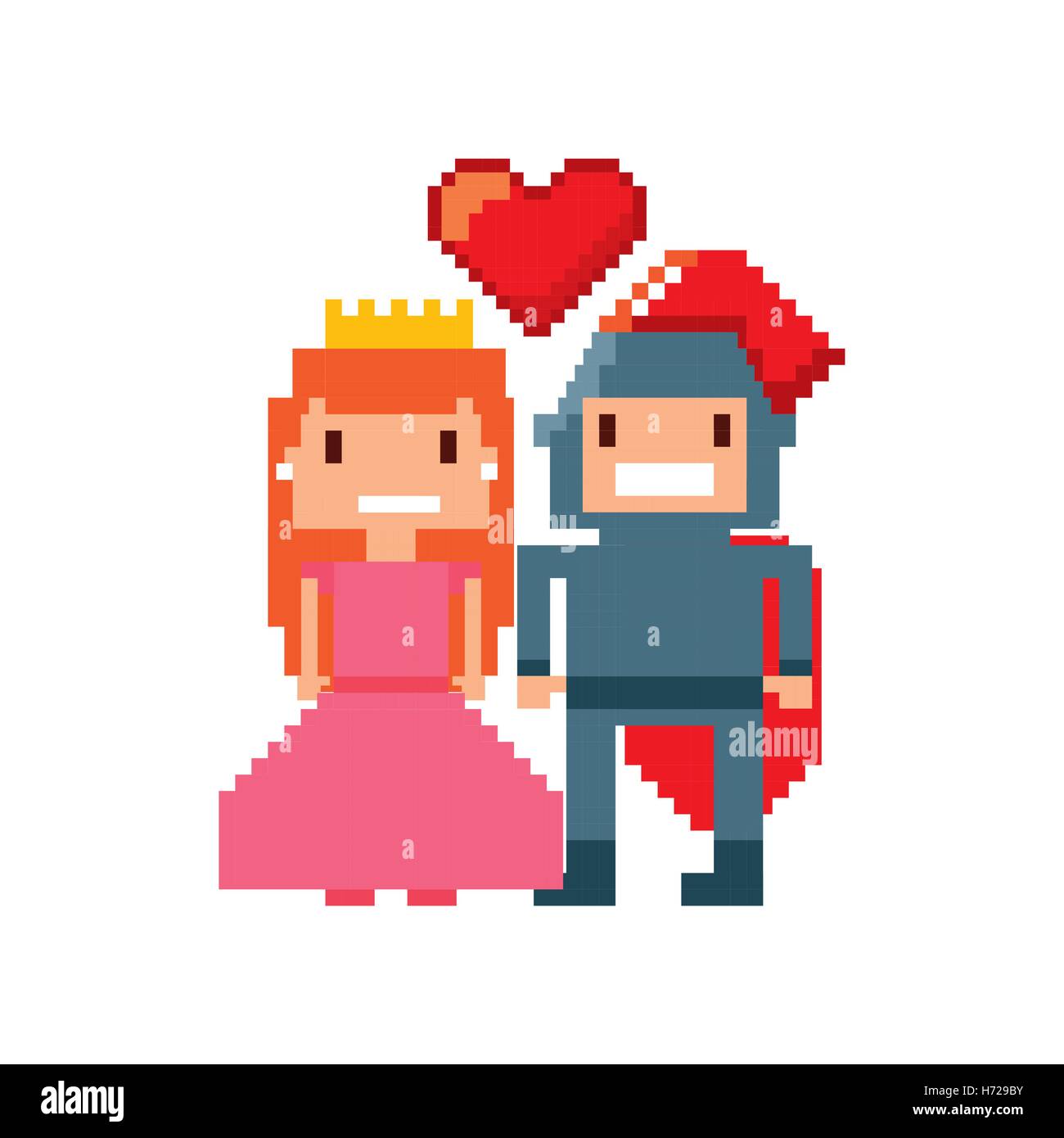 Pixelated heart cartoon icon image hi-res stock photography and images ...