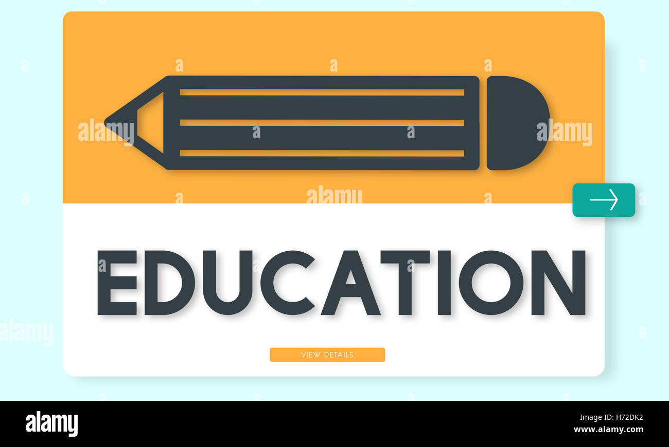 Pencil Education Study Academics Learning Graphic Concept Stock Photo