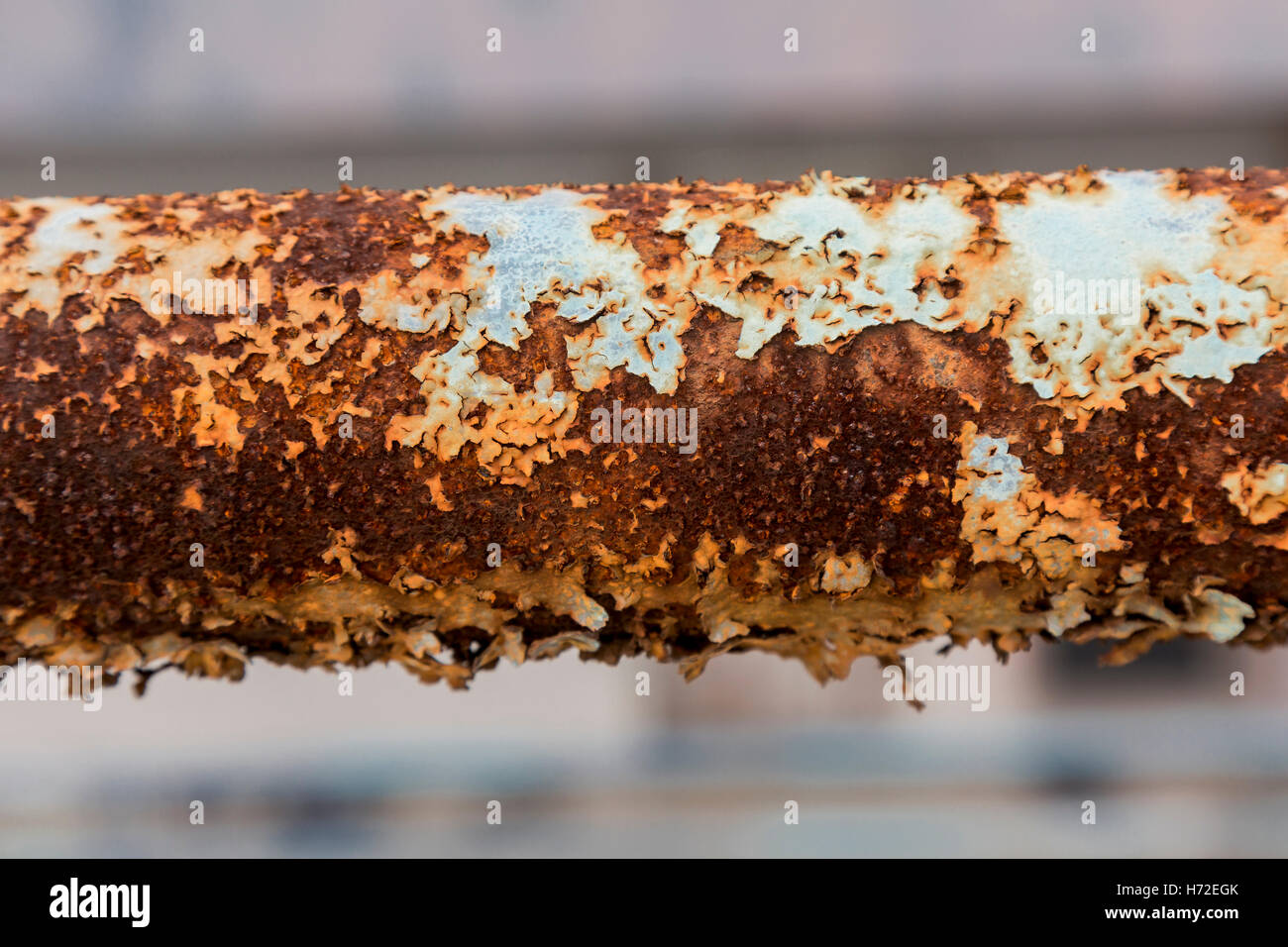 Rusty metal pipe. Stock Photo