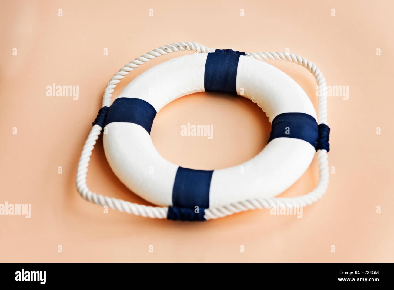 Bouy Floatation Assistance Rescue Rope Ring Safe Concept Stock Photo