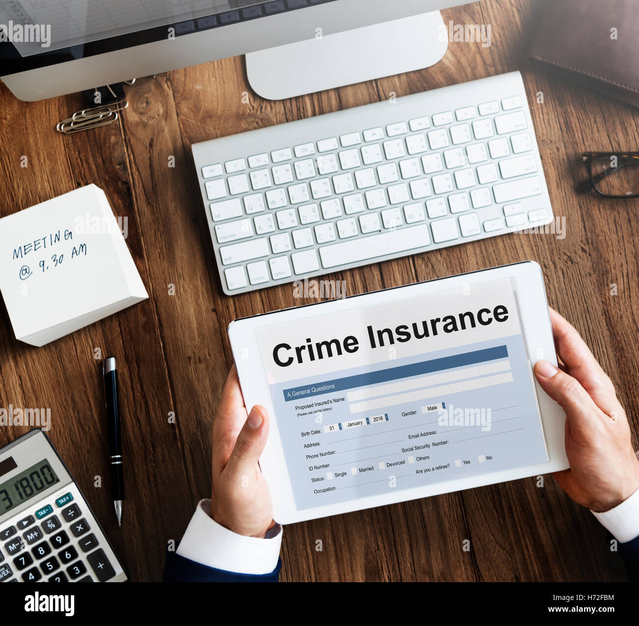 Criminal Insurance Crime Insurance Application Form Concept Stock Photo - Alamy