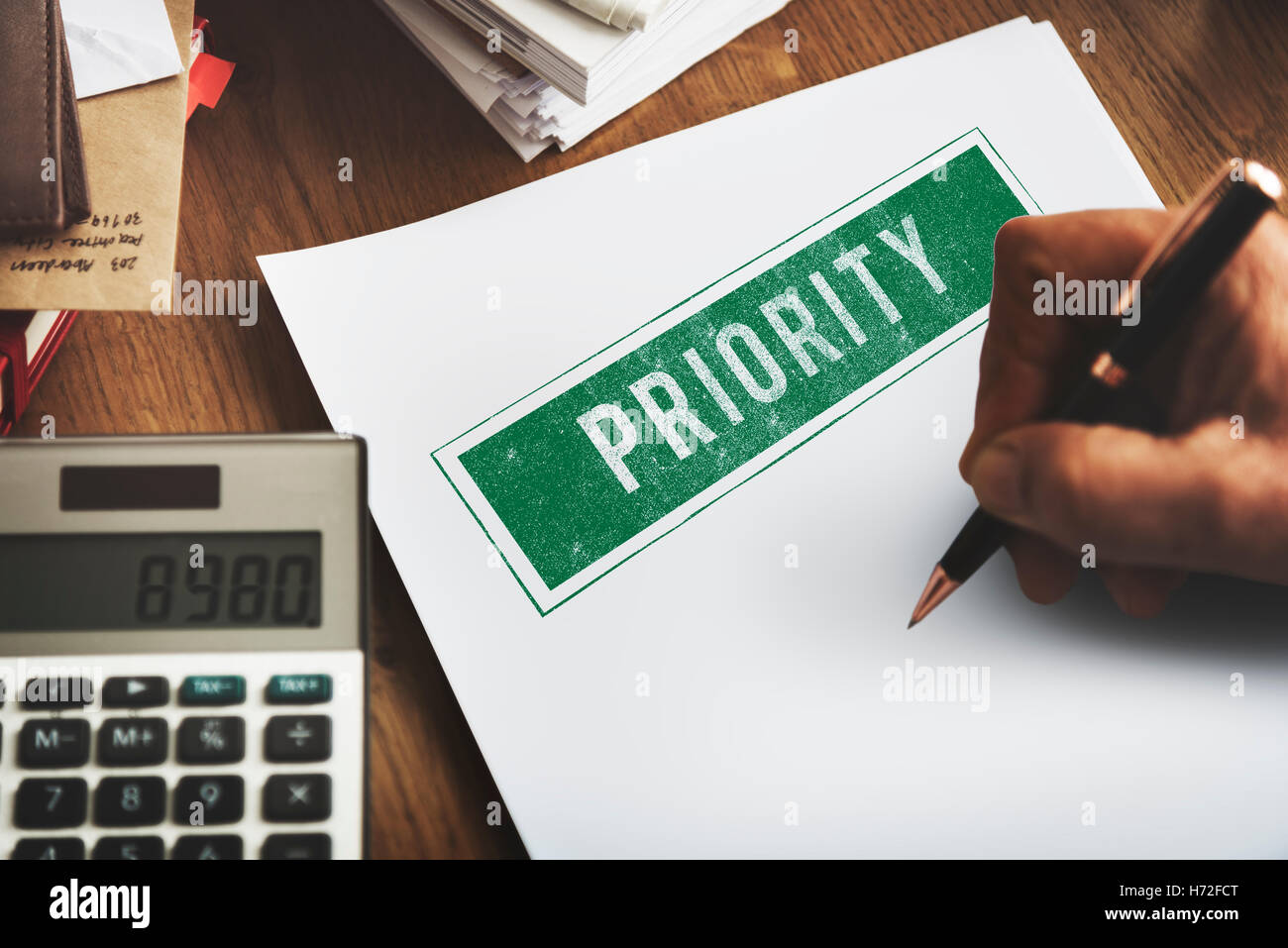 Priority Importance Tasks Urgency Effectivity Focus Concept Stock Photo