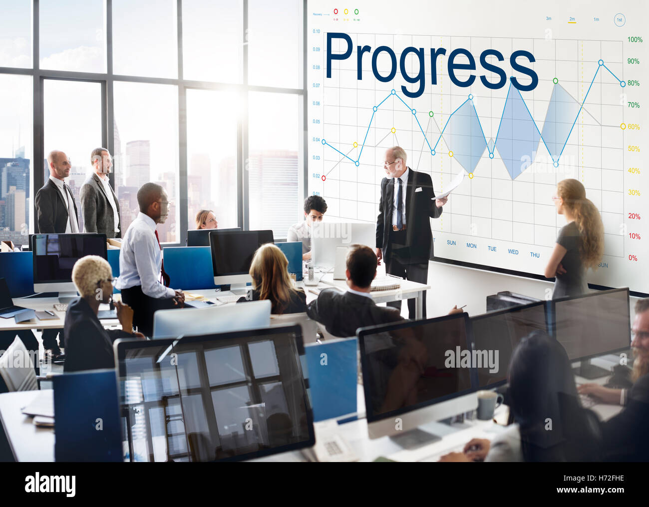 Report Analysis Progress Chart Concept Stock Photo - Alamy
