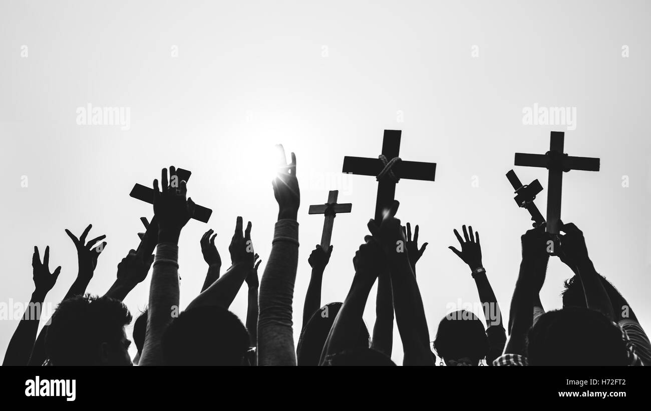 Cross Religion Catholic Christian Community Concept Stock Photo