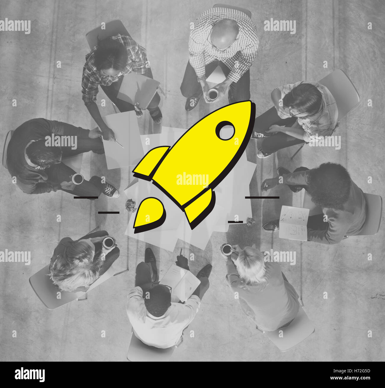 Startup Rocketship Startup Launch Business Goals Rocketship Concept Stock Photo - Alamy