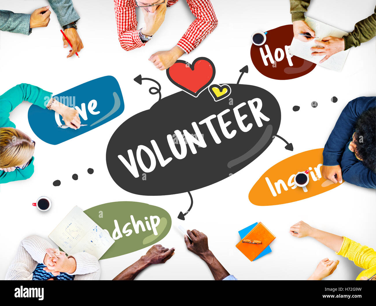 Donations Charity Volunteer Words Concept Stock Photo - Alamy