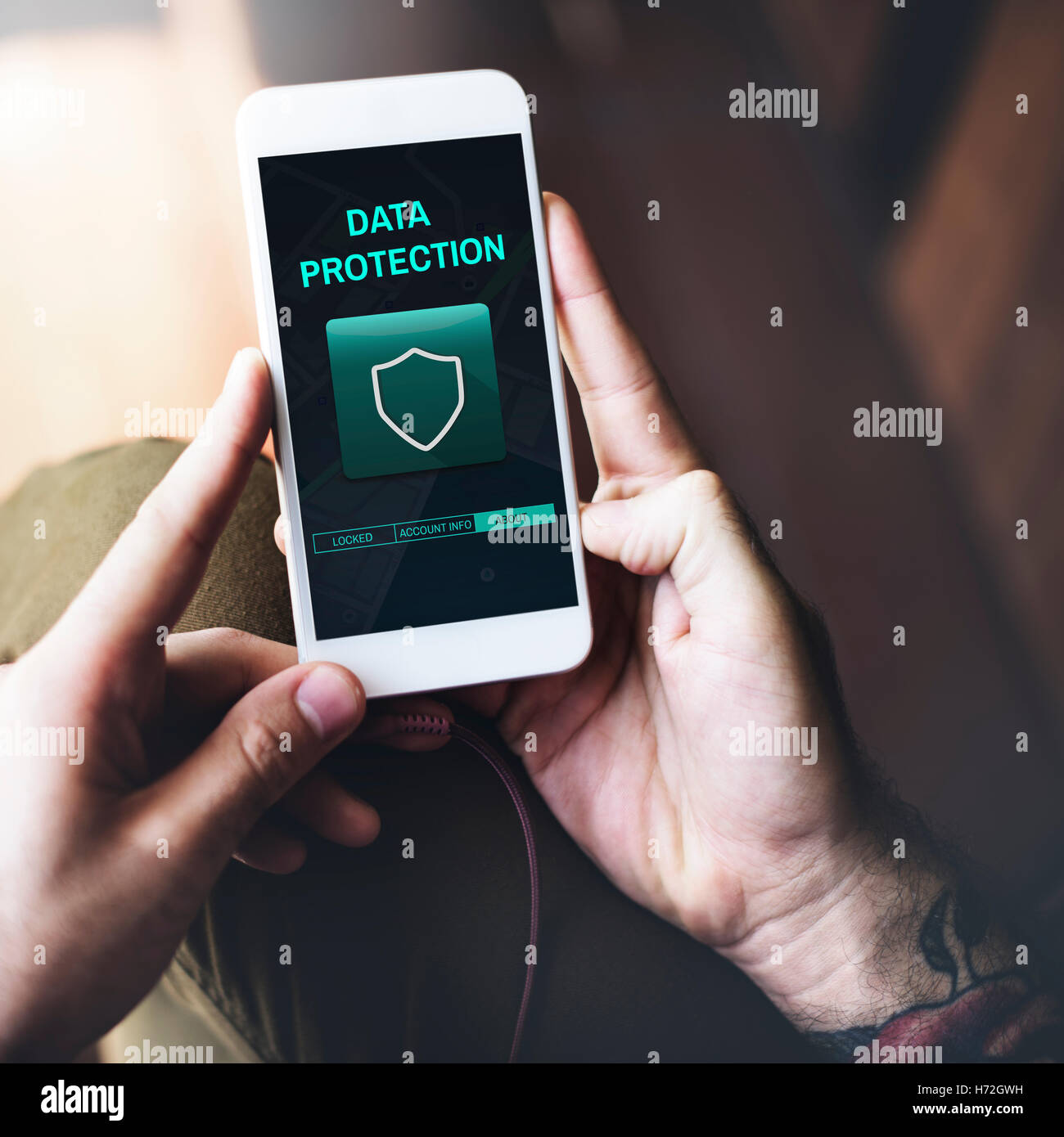 Shield Protect Data Data Protection Shield Secured Permission Graphic Concept Stock Photo ...