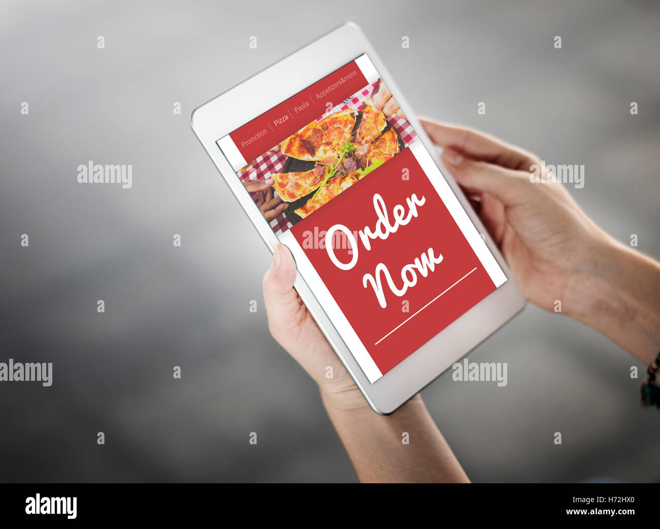 Food Order Pizza Online Internet Concept Stock Photo