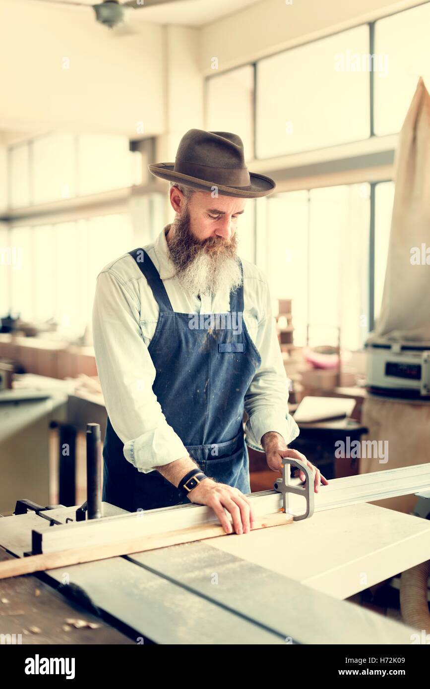 Carpenter Craftsman Handicraft Wooden Concept Stock Photo Alamy