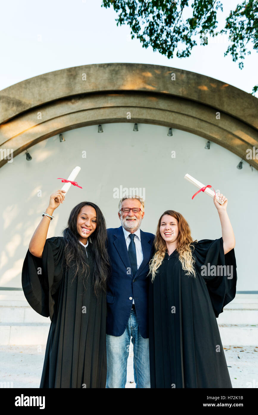 Graduation Celebration Success Certificate College Concept Stock Photo ...